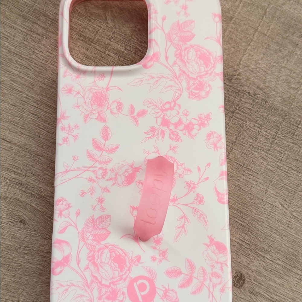 iPhone 16 Pro Max Pink Floral Phone Case by Loopy